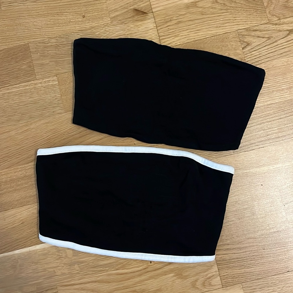 set of 2: crop tube tops